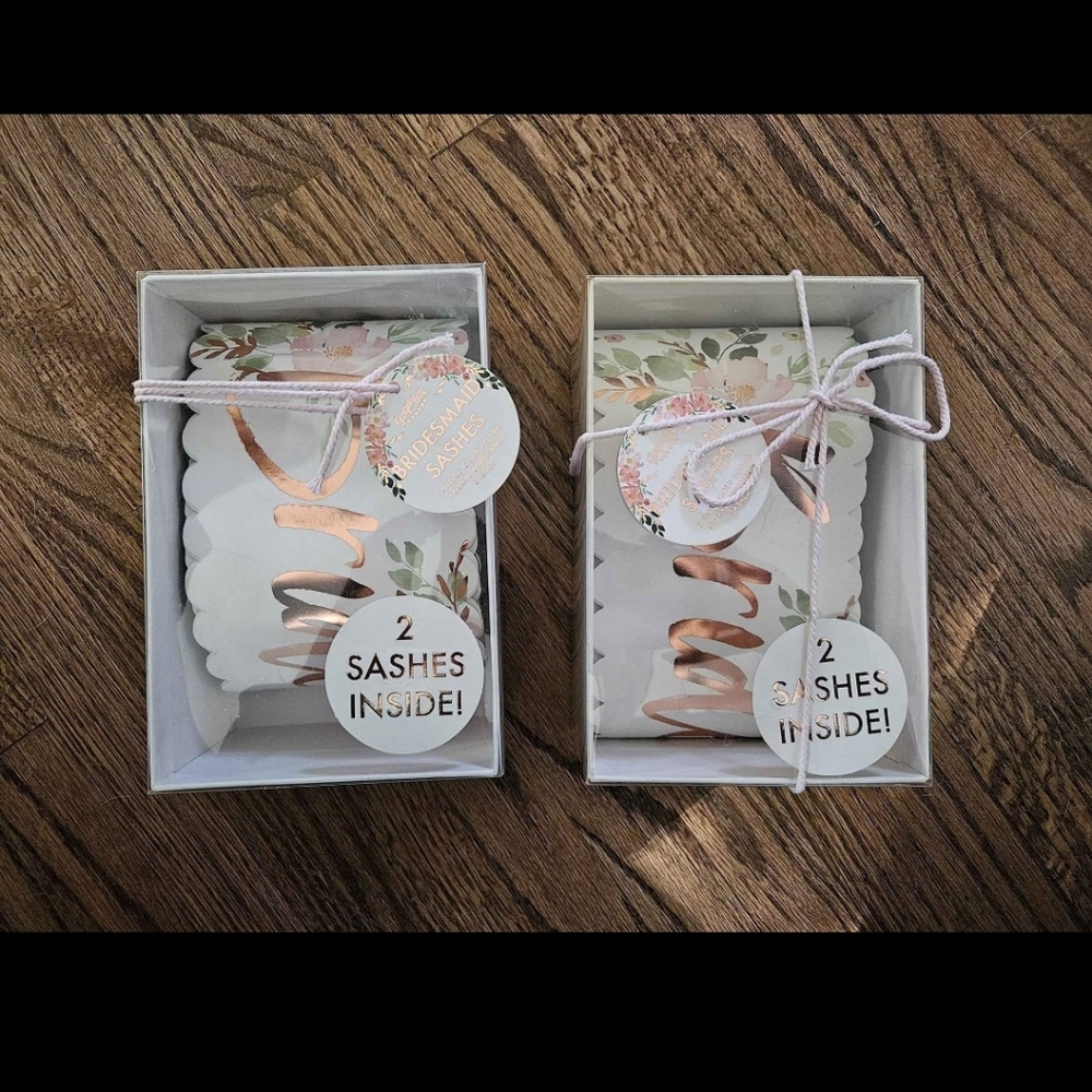 Rose Gold Bridesmaid Sashes
